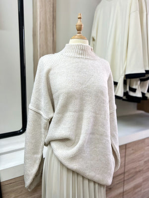 Drop shoulder sweater